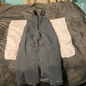 Columbia youth medium (10-12) snow bibs. Color gray.